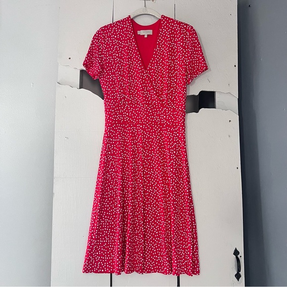 Hobbs London Dresses & Skirts - HOBBS Women’s Dress Darcie Red White Polk Dot Size 4